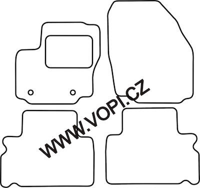 Autokoberce Ford S-Max 5 míst 05/2006 - 08/2012 Royalfit (1449)